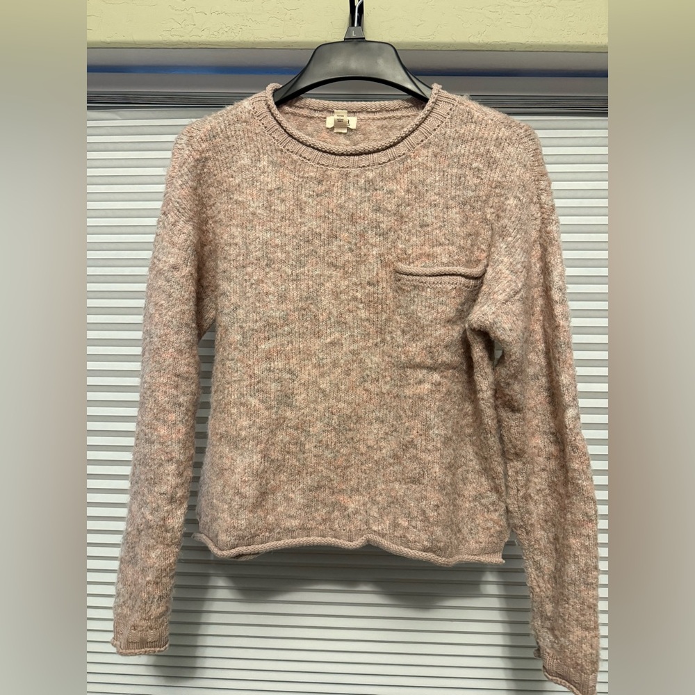 a.n.a Women's Multi Color Crew Neck Boxy Sweater